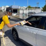 Ação educativa alerta motoristas para evitar fila dupla