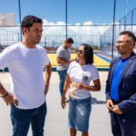 Vice-prefeito e titular da Seminfra vistoria obras de praças no Benedito Bentes
