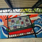 Alurb confecciona mural com mais de 30 mil tampinhas plásticas reutilizadas