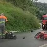 Jovem fica ferido após colisão entre moto e caminhão em Santa Luzia do Norte