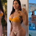 Com biquíni fio-dental, ex-BBB Isabelle Nogueira exibe boa forma em praia de Alagoas; veja fotos