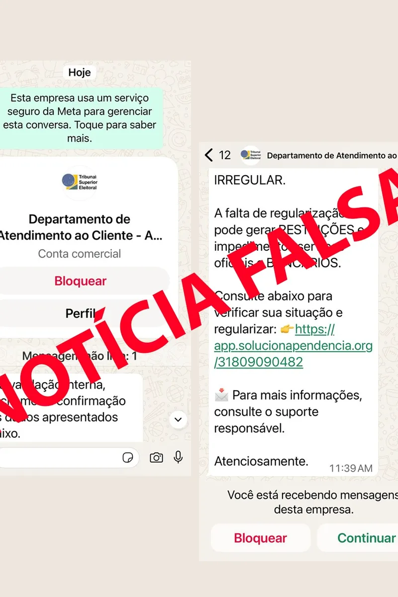 TRE-AL alerta para golpe no WhatsApp sobre supostas pendências eleitorais