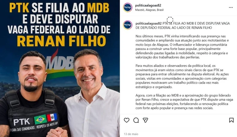 Preso em operação, PTK tentou disputar eleição em 2024 e se filiou ao MDB para concorrer em 2026