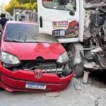 Acidente entre dois caminhões e carro deixa três feridos na Leste-Oeste, em Maceió