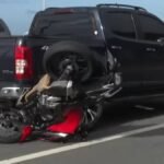Colisão entre caminhonete e motocicleta deixa ferido e provoca trânsito na Avenida Assis Chateaubriand