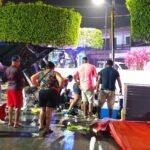 Carro perde controle, atinge barracas e deixa oito pessoas feridas em Joaquim Gomes