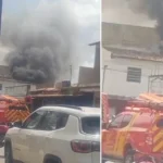Incêndio destrói peixaria de dois andares e deixa mulher ferida em Arapiraca